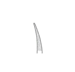 Microneedle holder, curved, without ratchet, length 14.5 cm