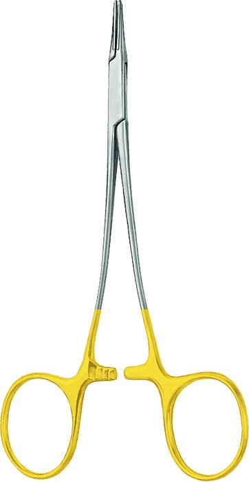 TC-Gold needle holder, acc. to Martini, length 17.5 cm
