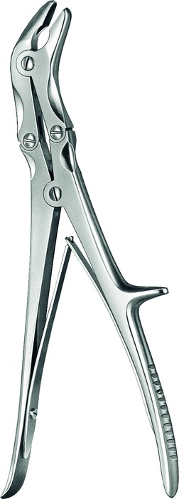 Bone rongeur, acc. to Stille, curved, length 22.5 cm