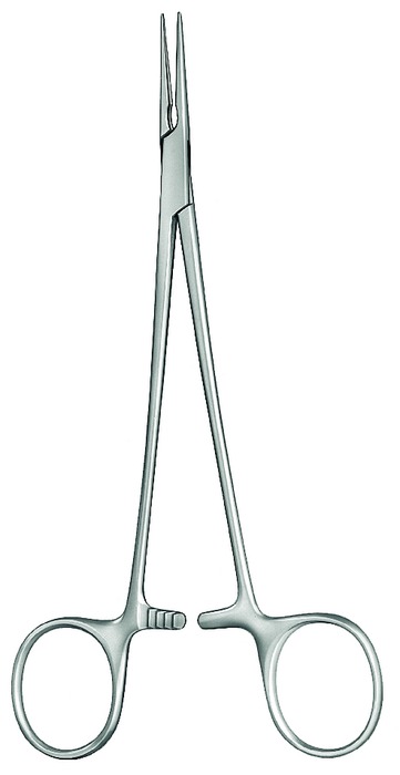 Aortic clamp , Atrauma, acc. to DeBakey-Mosquito, straight, length 15 cm
