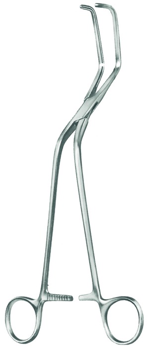 Aortic clamp , Atrauma, acc. to Ochsner, curved, length 22 cm