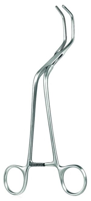 Aortic clamp , Atrauma, acc. to Diethrich, curved, length 21 cm