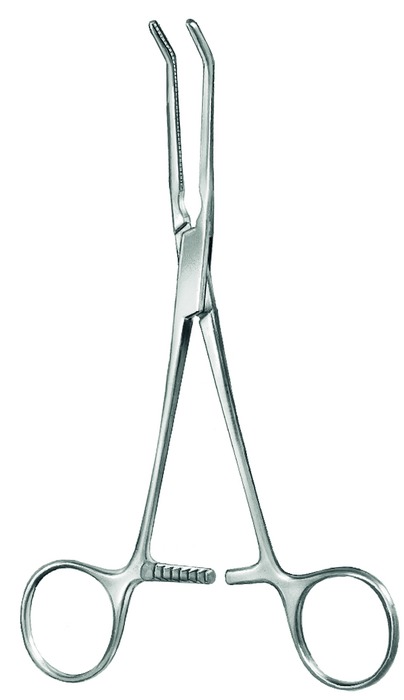 Peripheral vascular clamp, Atrauma, acc. to Husfeldt, length 16.5 cm
