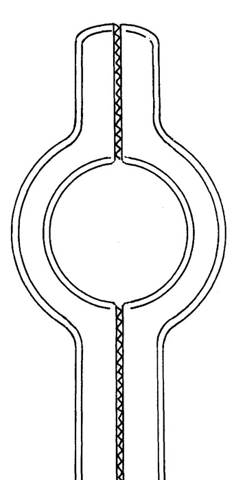 Catheter clamp, Atrauma, acc. to Cooley, 28 Ch, length 20 cm