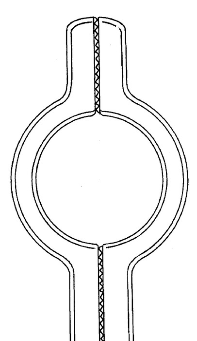 Catheter clamp, Atrauma, acc. to Cooley, 38 Ch, length 20 cm