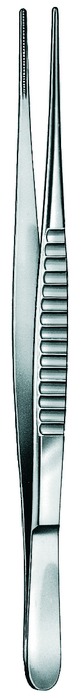 Atraumatic forceps, acc. to DeBakey, width 2.7 mm, length 20 cm