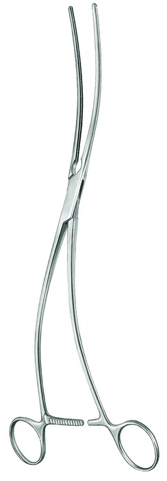 Aneurysm clamp, Atrauma, acc. to DeBakey, s-shape, length 30 cm