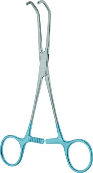 Aortic clamp, Atrauma, titanium, acc. to DeBakey- Beck, double curved, length 16 cm