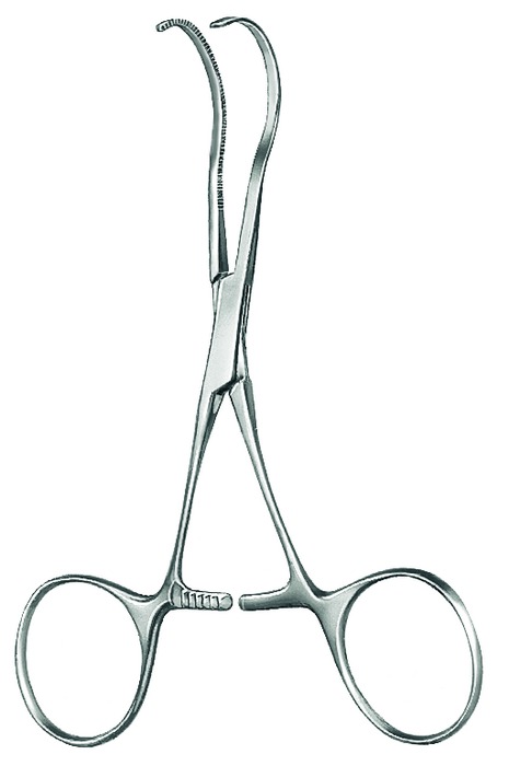Neonatal forcep, Atrauma, acc. to Castañeda, 30° angled, length 12.5 cm