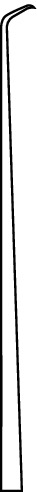 Hook, acc. to Mikaeel, figure 2, 45°, bayonet, length 23 cm
