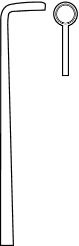 Curette, acc. to Mikaeel, figure 15, 90°, bayonet, length 23 cm
