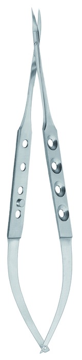 Micro scissors, acc. to Jacobson, curved, length 18.5 cm