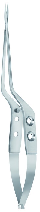 Micro scissors, acc. to Yasargil, bayonet, straight, length 20 cm