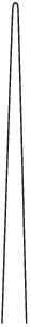 Micro forceps, acc. to Yasargil, bayonet, Ø 0.6 mm, length 20 cm