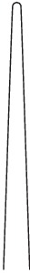 Micro forceps, acc. to Yasargil, bayonet, Ø 0.9 mm, length 20 cm