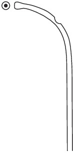 Suture guide, acc. to Yasargil, slightly curved, length 18.5 cm - Image 2