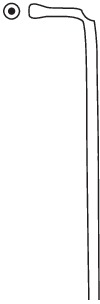 Suture guide, acc. to Yasargil, 90°, curved, length 18.5 cm