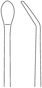 Micro raspatory, acc. to Yasargil, angled downwards, length 18.5 cm
