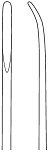 Micro dissector, acc. to Yasargil, curved, slim, length 23 cm