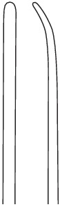 Micro dissector, acc. to Yasargil, curved, length 23 cm