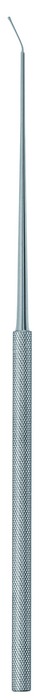 Button probe, acc. to Jacobson, angled downwards, length 18.5 cm