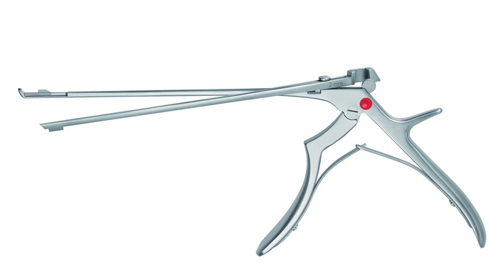Punch, with ejector, detachable, upward cutting 40°, mouth width 2 mm, stroke 10 mm, length 23 cm