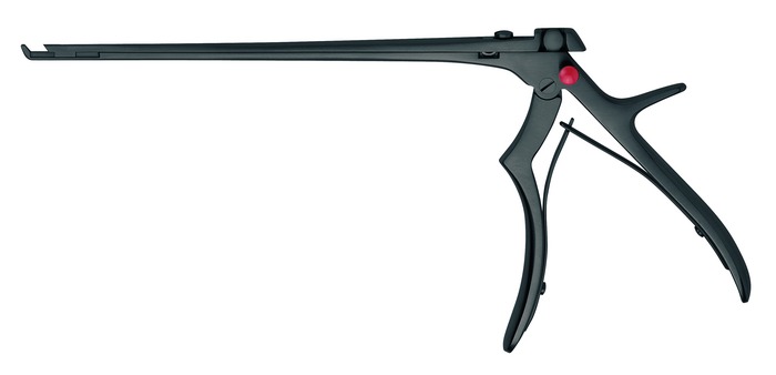 Punch, with ejector, detachable, solidBlack, upward cutting 40°, mouth width 4 mm, stroke 10 mm, length 20 cm