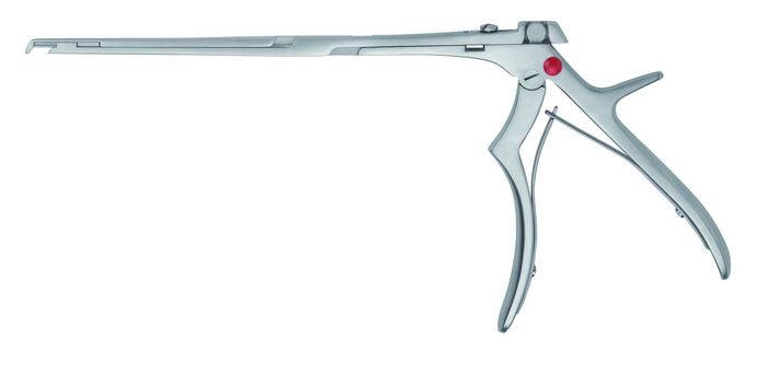 Punch, with ejector, detachable, 40°, downward cutting, mouth width 4 mm, stroke 10 mm, length 18 cm