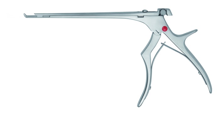Punch, with ejector, detachable, long stroke, 40° upward cutting, mouth width 4 mm, stroke 16 mm, length 18 cm