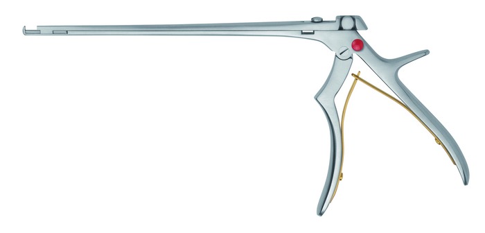 Punch, with ejector, detachable, thin plate, 90° upward cutting, mouth width 1 mm, stroke 10 mm, length 28 cm