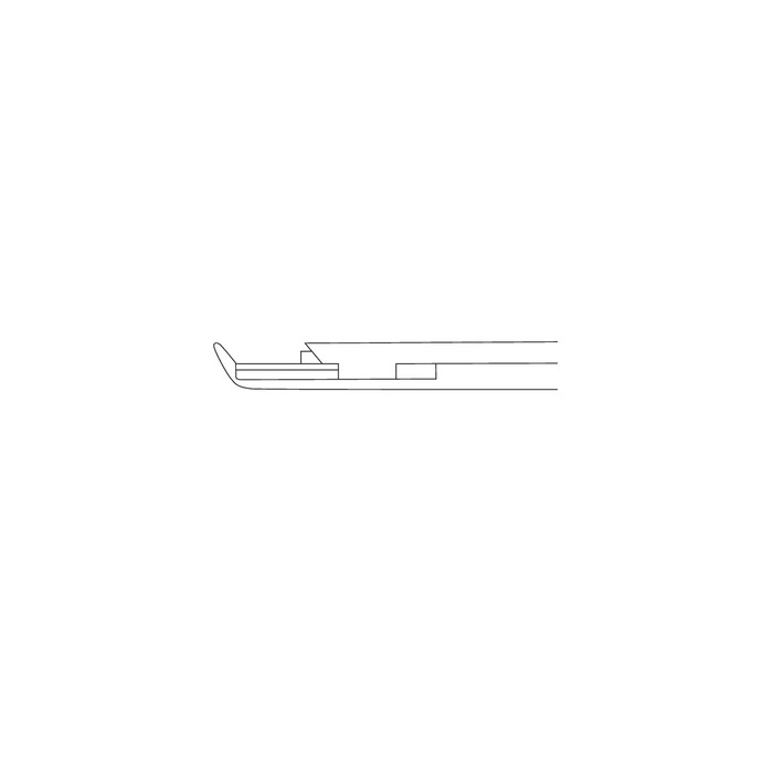 Punch, with ejector, detachable, thin plate, solidBlack, 40° upward cutting, mouth width 4 mm, stroke 10 mm, length 28 cm - Image 3