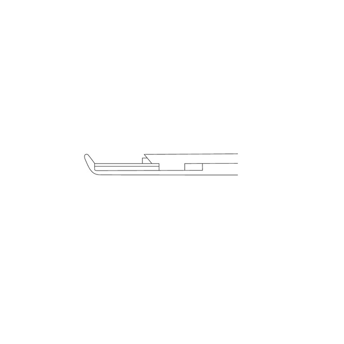 Punch, with ejector, solidBlack, detachable, long stroke, 40° cutting upward, bayonet, mouth width 4 mm, stroke 16 mm, length 18 cm - Image 2