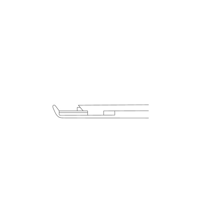 Punch, with ejector, solidBlack, detachable, 40° curved upward, mouth width 3 mm, stroke 10 mm, length 20 cm - Image 3