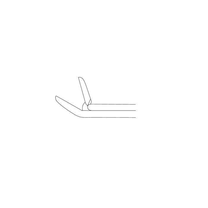 Rongeur, detachable, solidBlack, acc. to Caspar, angled upwards, mouth width 5 mm, length 20 cm - Image 2