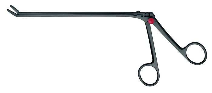 Rongeur, detachable, solidBlack, acc. to Caspar, angled upwards, mouth width 5 mm, length 20 cm