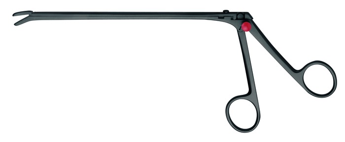 Rongeur, detachable, solidBlack, acc. to Caspar, angled downwards, mouth width 2 mm, length 20 cm