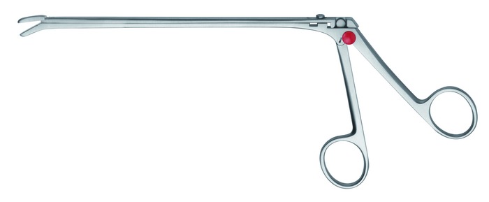 Rongeur, detachable, acc. to Caspar, angled downwards, mouth width 4 mm, length 20 cm
