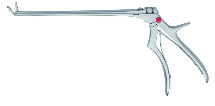 Rongeur, detachable, acc. to Wagner, angled upwards 50°, mouth width 4 mm, length 20 cm