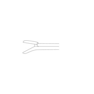 Rongeur, detachable, solidBlack, acc. to Wagner, angled downwards 50°, mouth width 4 mm, length 30 cm