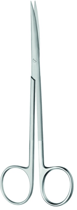 ST scissors, fine dissecting scissors, acc. to Metzenbaum-Fino, curved, length 18 cm