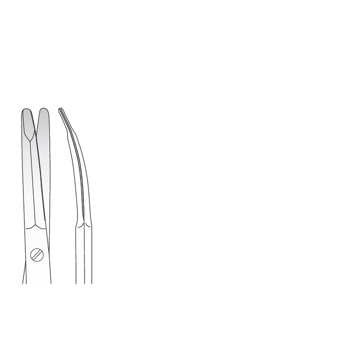 ST scissors, face-lift scissors, acc. to Gorney-Freeman, curved, length 17 cm - Image 2