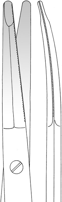 ST scissors, face-lift scissors, acc. to Gorney-Freeman, curved, knee-bent, length 23 cm - Image 2