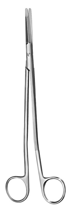 ST scissors, face-lift scissors, acc. to Gorney-Freeman, curved, knee-bent, length 23 cm