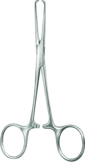 Intestinal and tissue grasping forceps, acc. to Allis-Baby, 4 x 5 teeth, length 13 cm
