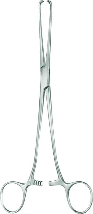 Intestinal and tissue grasping forceps, acc. to Allis, 5 x 6 teeth, length 20 cm