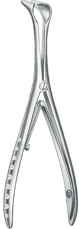Nasal speculum, acc. to Tieck-Halle, working end length 16 mm, length 13 cm