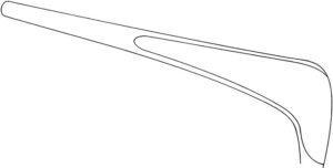 Nasal speculum, acc. to Cottle, working end length 85 mm, figure 4, length 16 cm