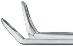 Ethmoidal forceps, acc. to Weil-Blakesley, 45°angled upward, figure 3, jaw width 4.5 mm, length 12 cm