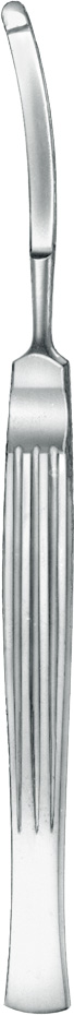 Plastic nose knife, acc. to Converse, curved, length 16 cm