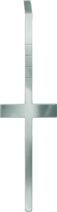 Osteotome, acc. to Cottle, graduated, angled, width 6 mm, 18.5 cm